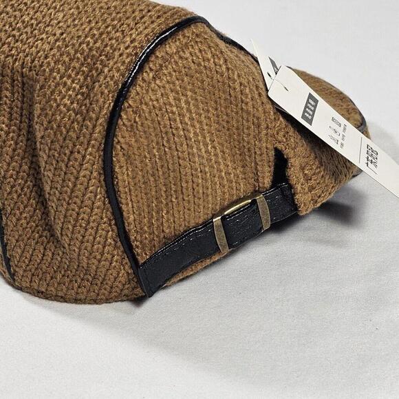 Jamont Men's Knit Flat Padded Warm Beret Caps Casual Wool And Leather Hat - Picture 7 of 12